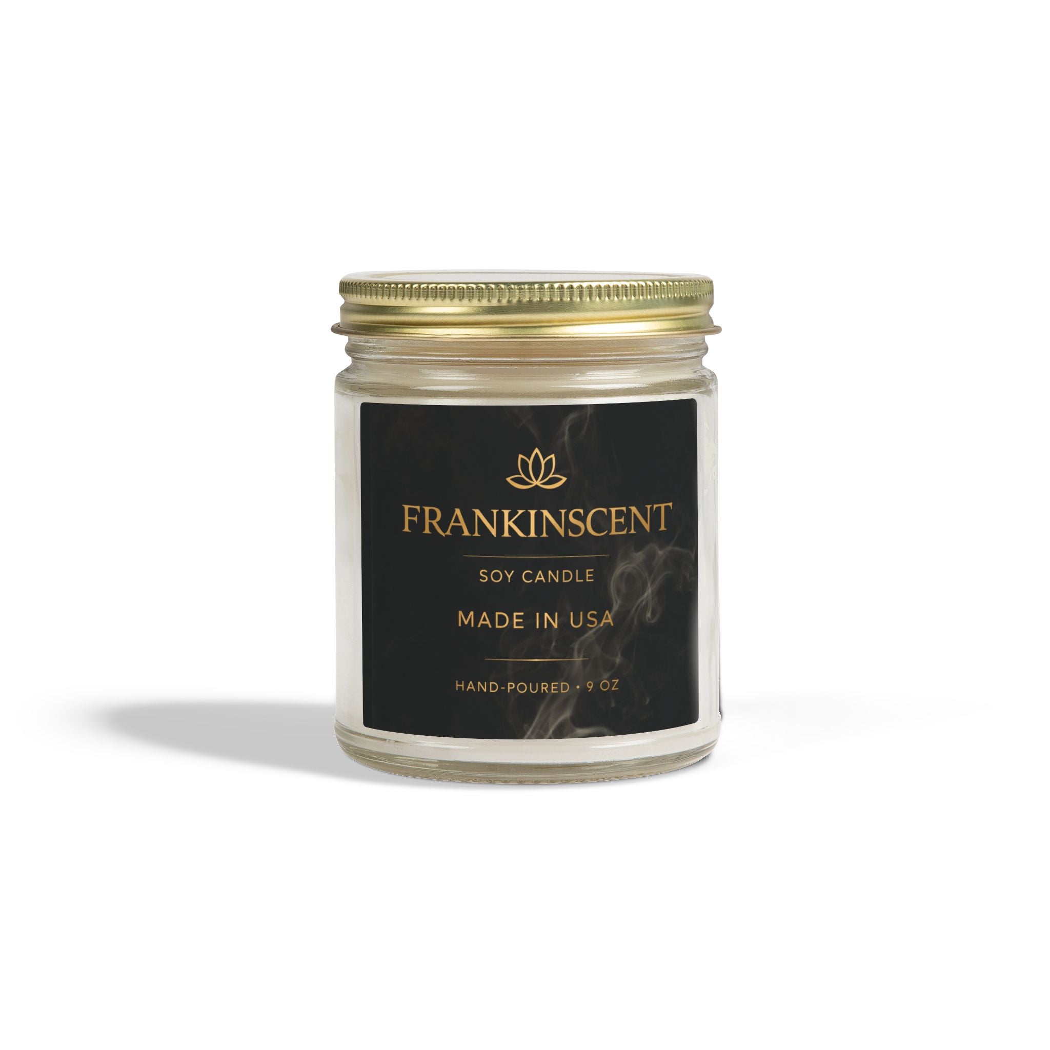 Coconut Apricot Soy Candle — 4oz/9oz Glass Jar (Frankinscent)