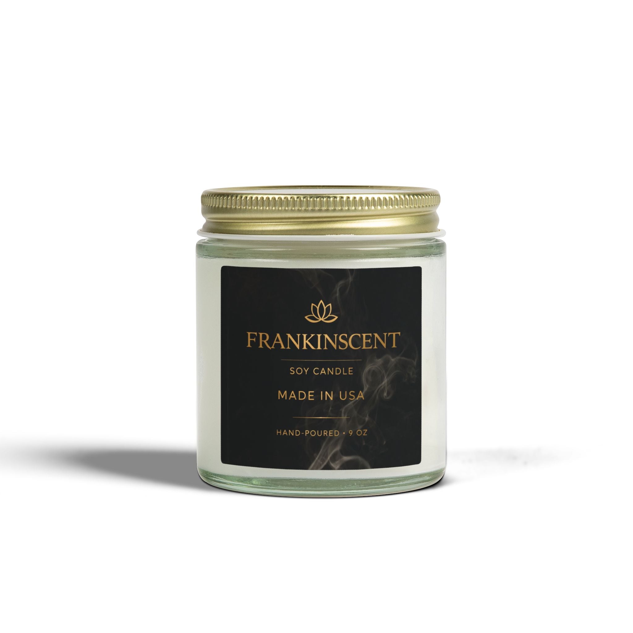 Coconut Apricot Soy Candle — 4oz/9oz Glass Jar (Frankinscent)
