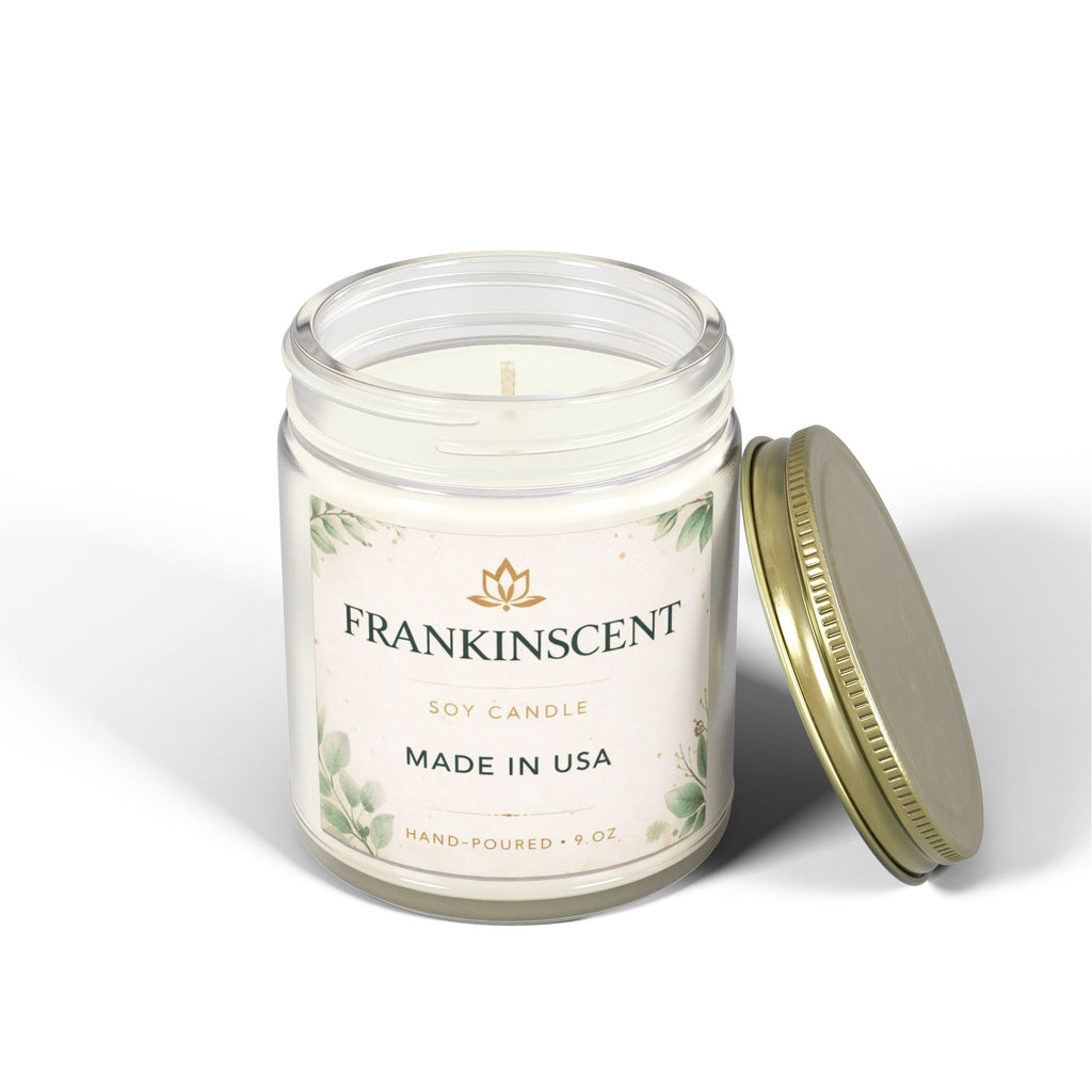 Coconut Apricot Soy Candle — 4oz/9oz Scented Jar (Frankinscent)