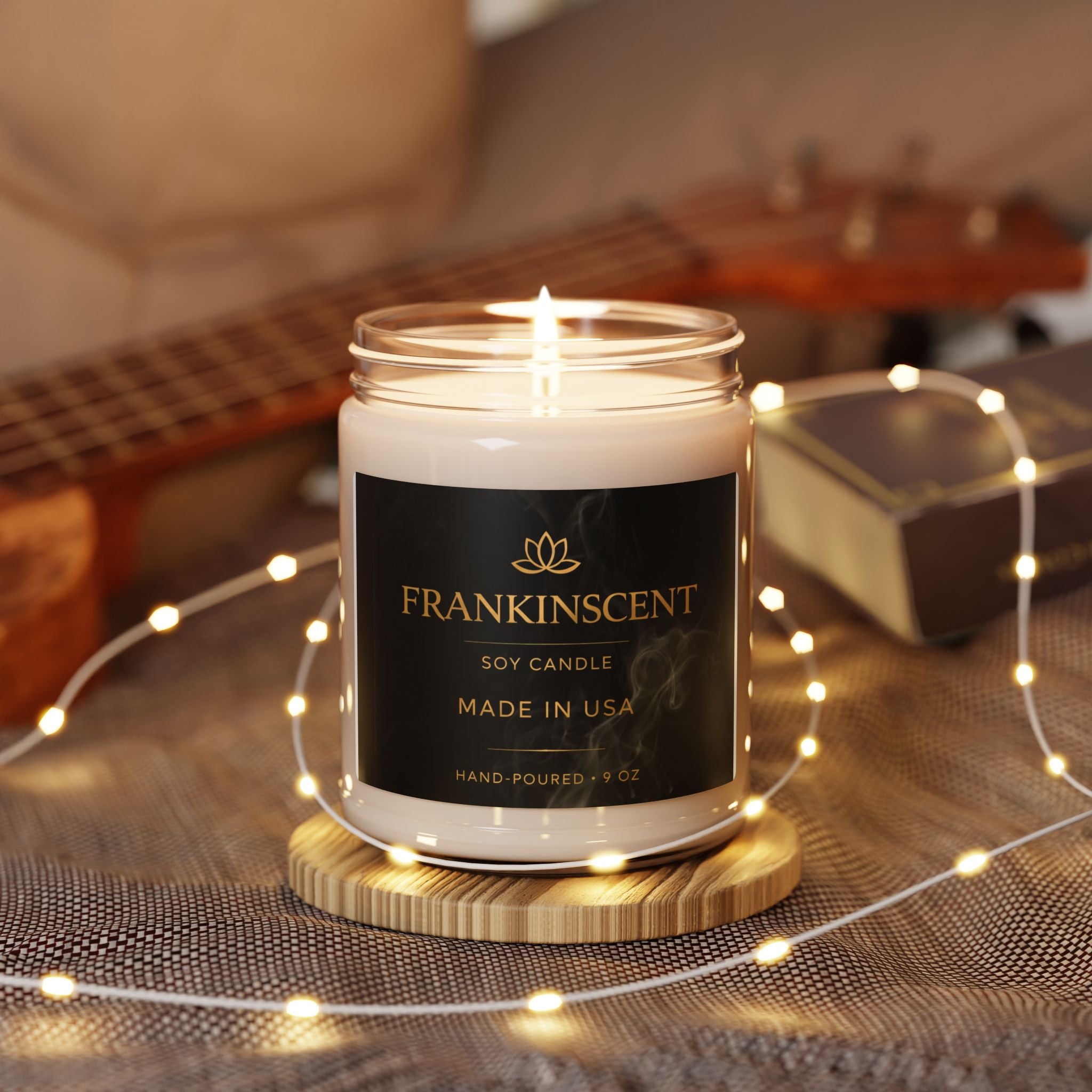 Frankinscent Luxury Soy Candle — 9oz Hand-Poured Scented Candle (Made in USA)