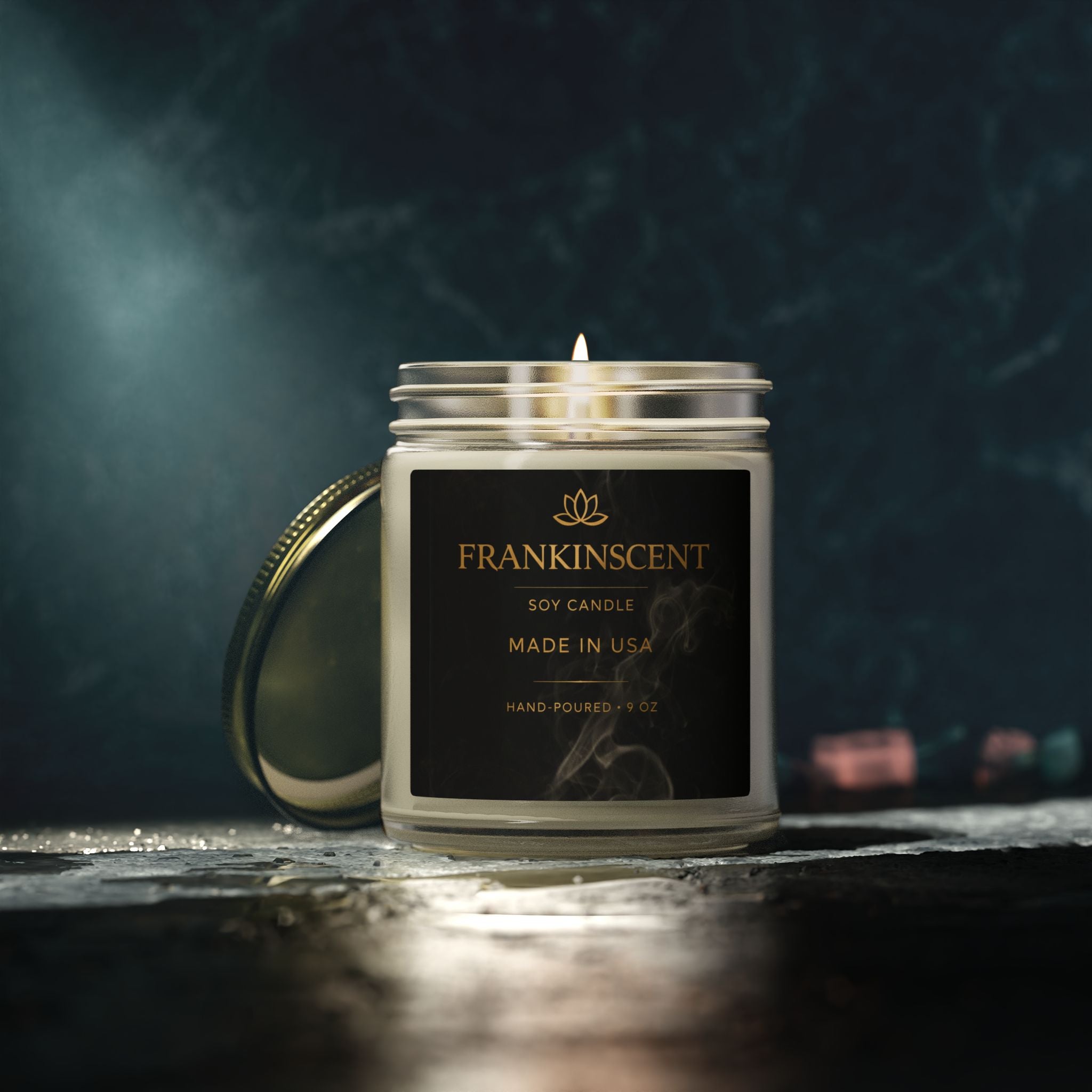 Coconut Apricot Soy Candle (4oz & 9oz) — Small Jar Scented Candle, Made in USA