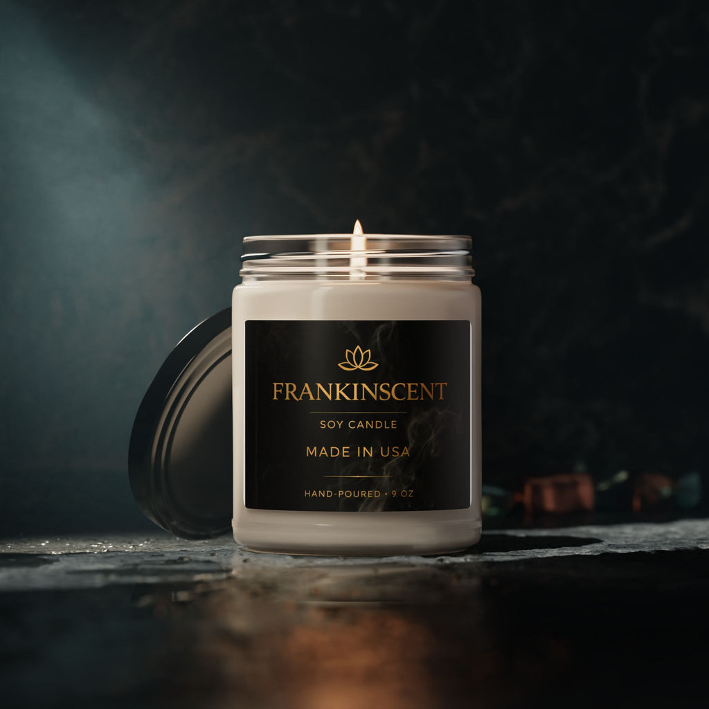 Frankinscent Luxury Soy Candle — 9oz Hand-Poured Scented Candle (Made in USA)