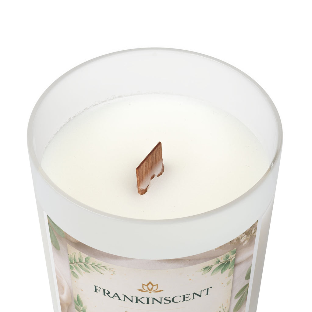 Frosted Glass Candle — 11oz Soy Candle | FRANKINSCENT Made in USA