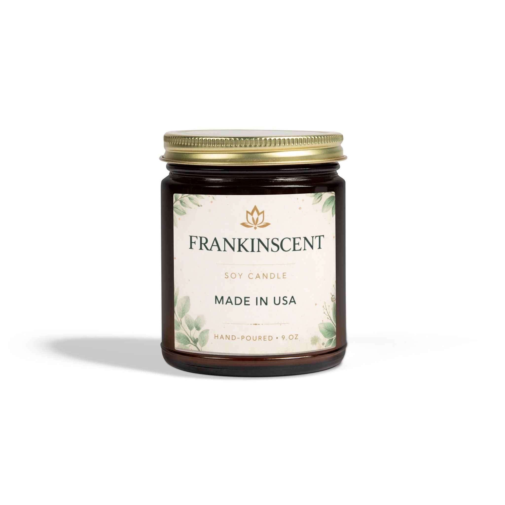 Coconut Apricot Soy Candle — 4oz/9oz Scented Jar (Frankinscent)