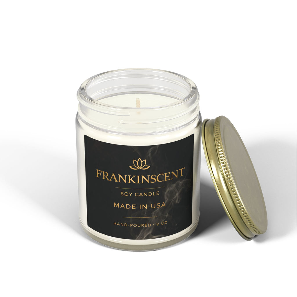 Coconut Apricot Soy Candle — 4oz/9oz Glass Jar (Frankinscent)