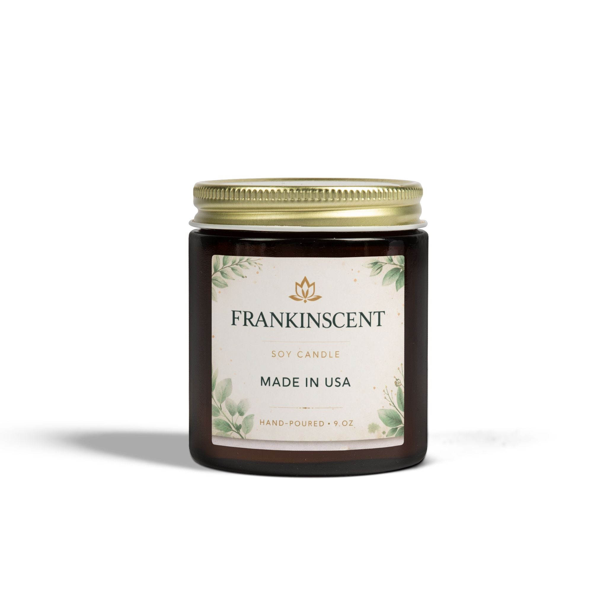 Coconut Apricot Soy Candle — 4oz/9oz Scented Jar (Frankinscent)