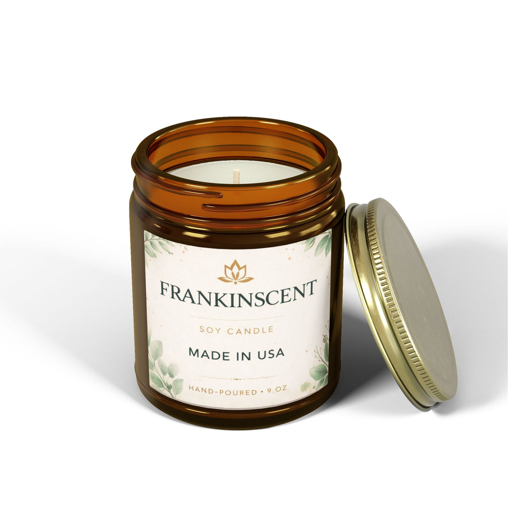 Coconut Apricot Soy Candle — 4oz/9oz Scented Jar (Frankinscent)